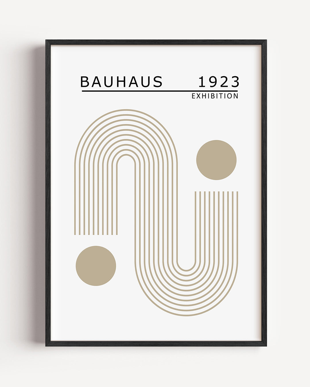 Lijnen en cirkels – staande Bauhaus poster als wanddecoratie