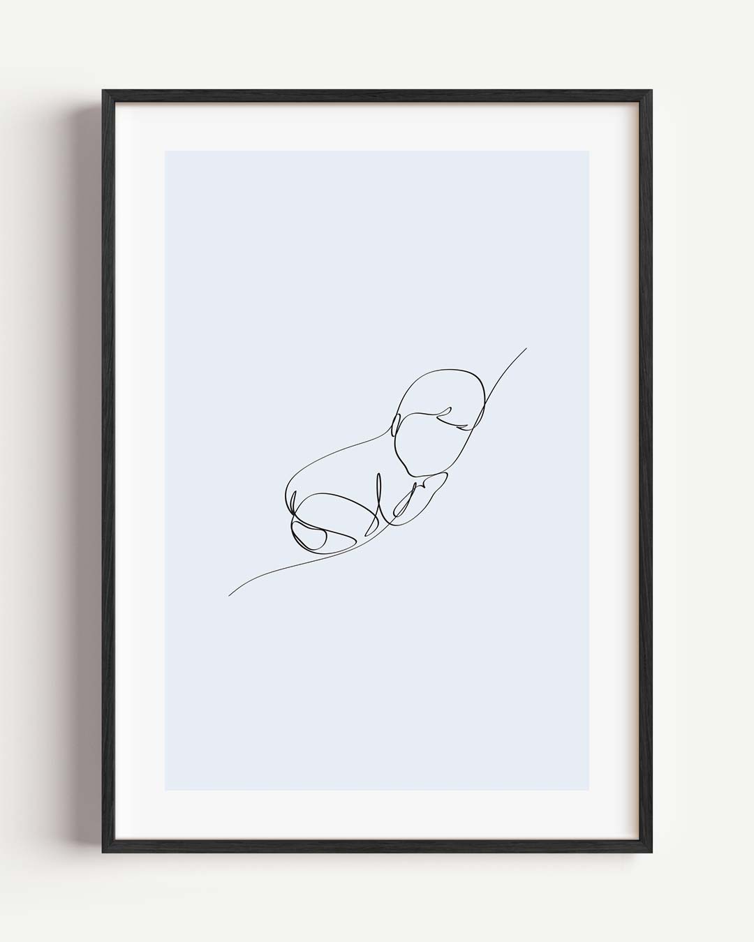Minimalistische Baby Slaapkamer – kids portret poster als wanddecoratie