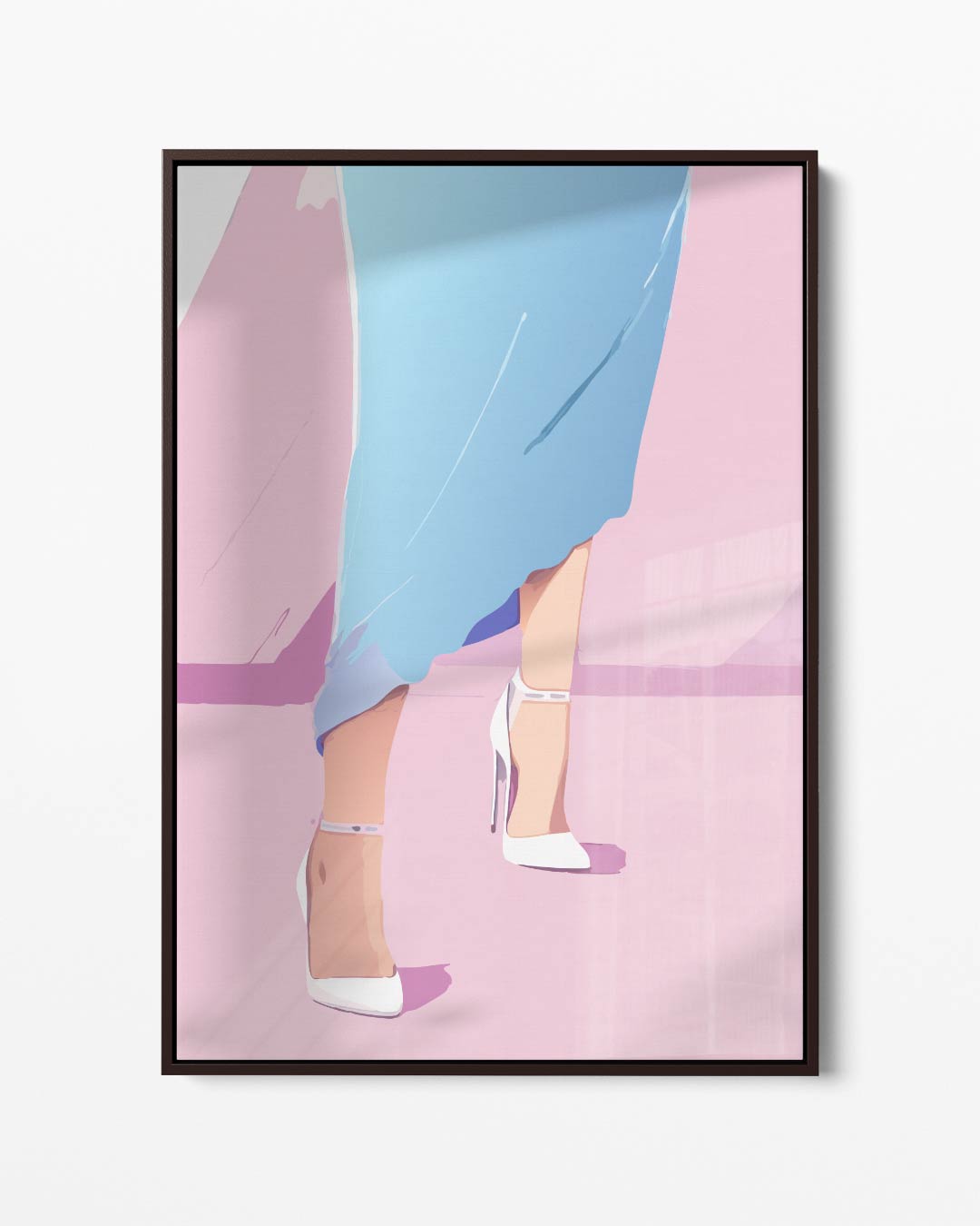 Elegantie in Pastel – portret kunstwerk als wanddecoratie