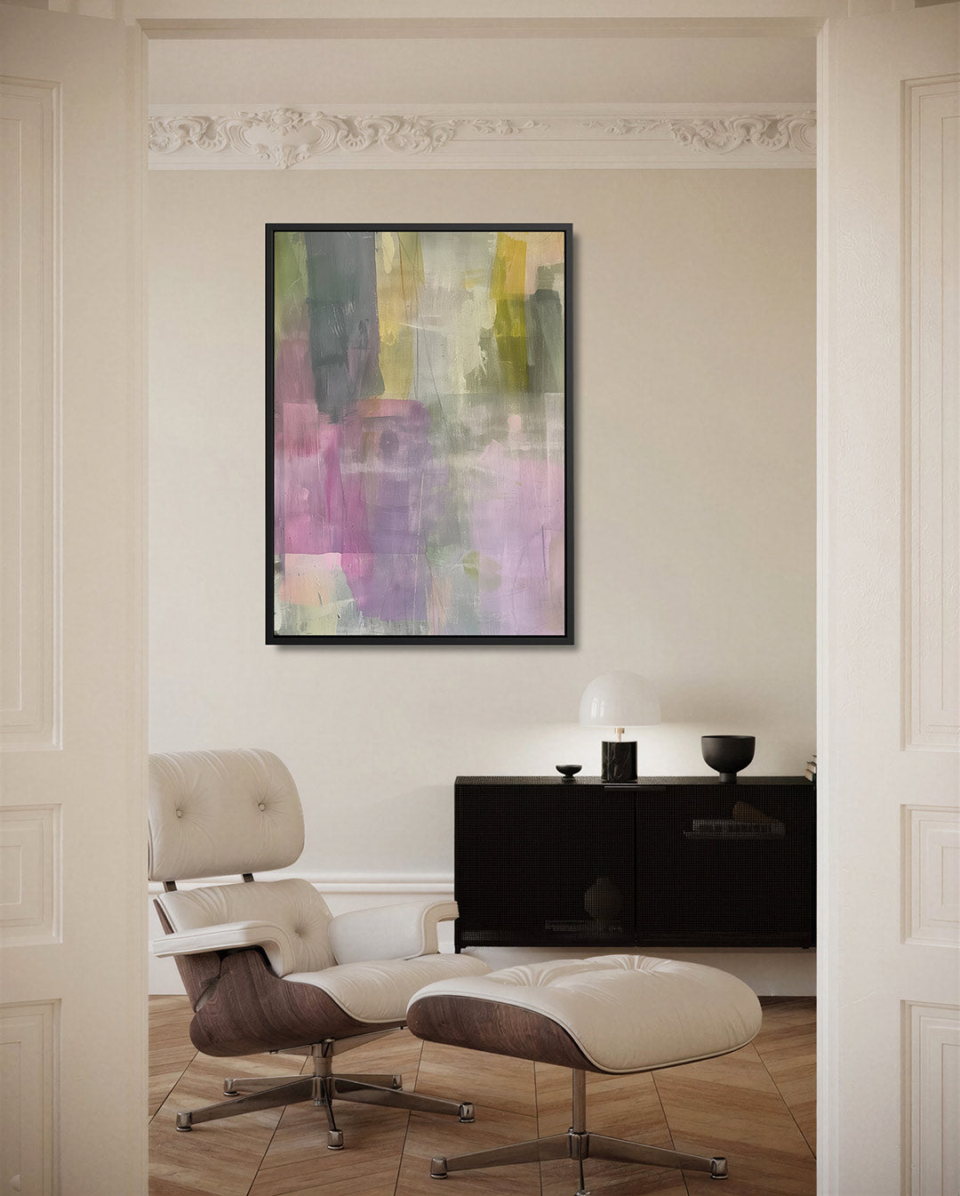 Kleurrijke vlakken – staand wanddecoratie kunstwerk
