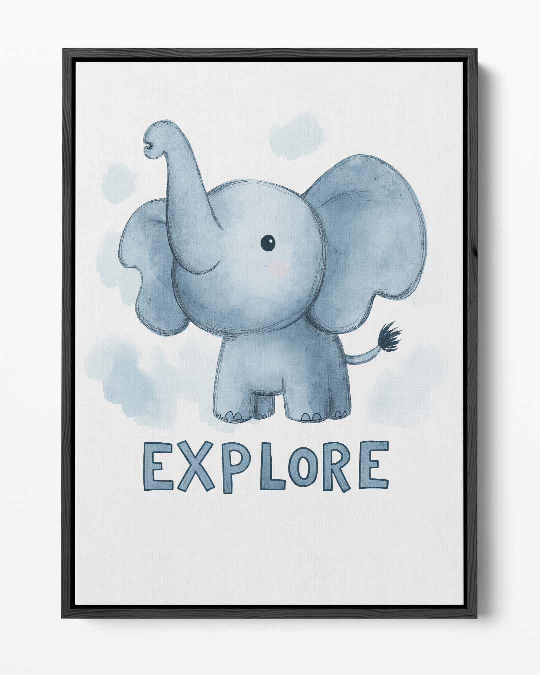 Dromerige Olifant Avontuur – portret kunstwerk als wanddecoratie