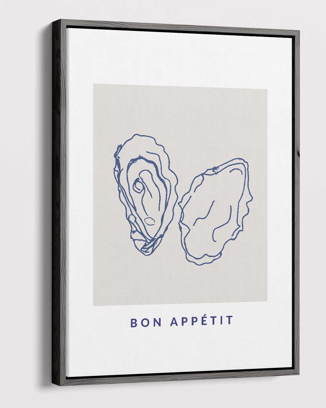 Stijlvolle Oester Illustratie – dibond kunstwerk als wanddecoratie