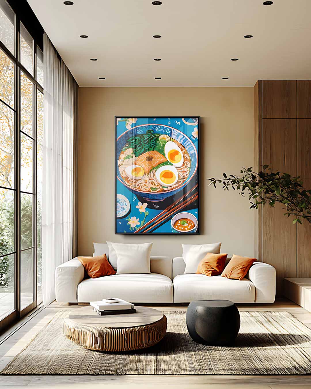 Kleurrijke Ramen Illustratie – plexiglas wanddecoratie in portret formaat