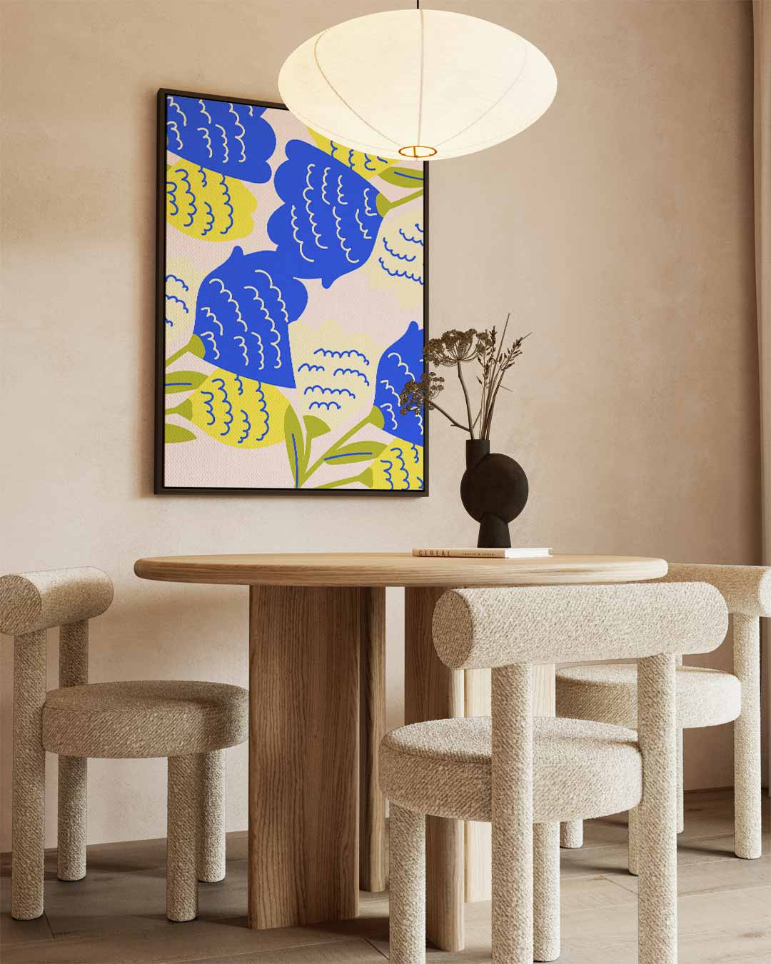 Bloemenexplosie – staande wandkunst voor woonkamer of interieur