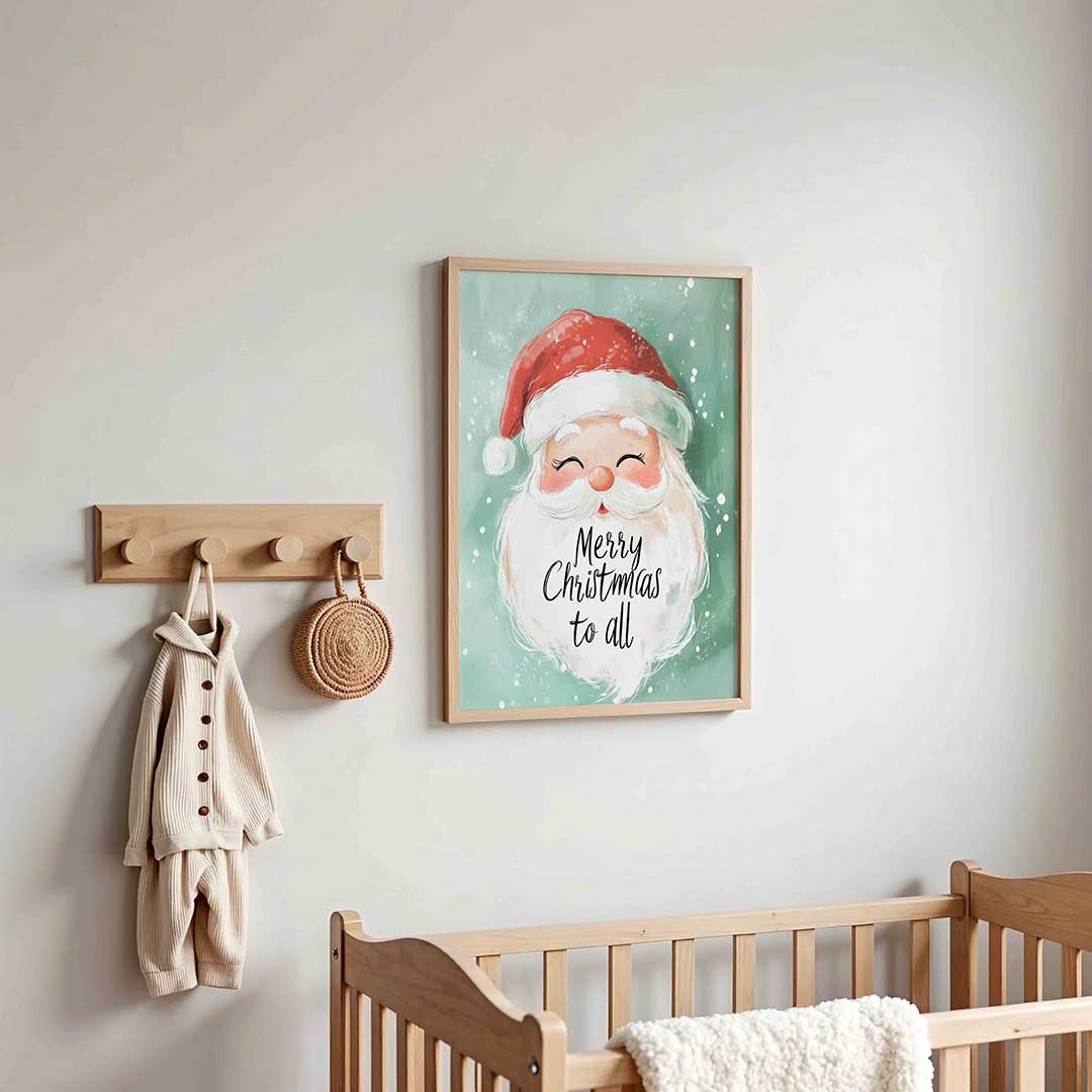 Kerstman met tekst – kinderposter in staand formaat