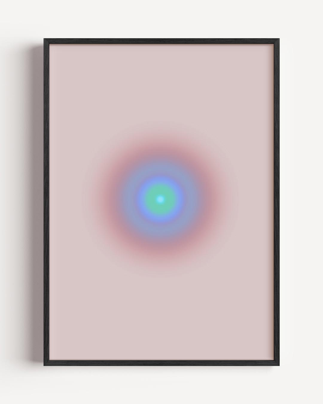 Pastelkleurige Halo – mindfulness portret poster als wanddecoratie
