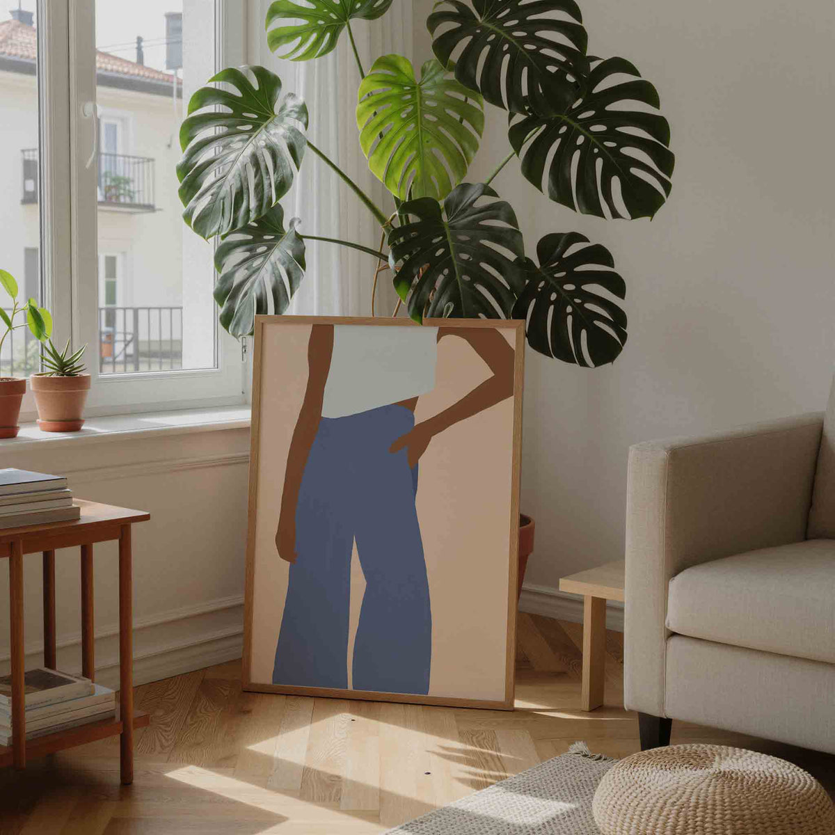 Stijlvolle figuur – moderne illustratie als portret poster