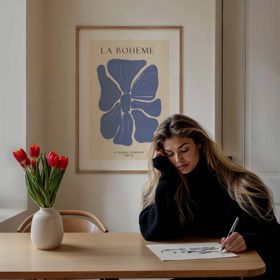 La Bohème Bloemenposter – bloemen poster in staand formaat