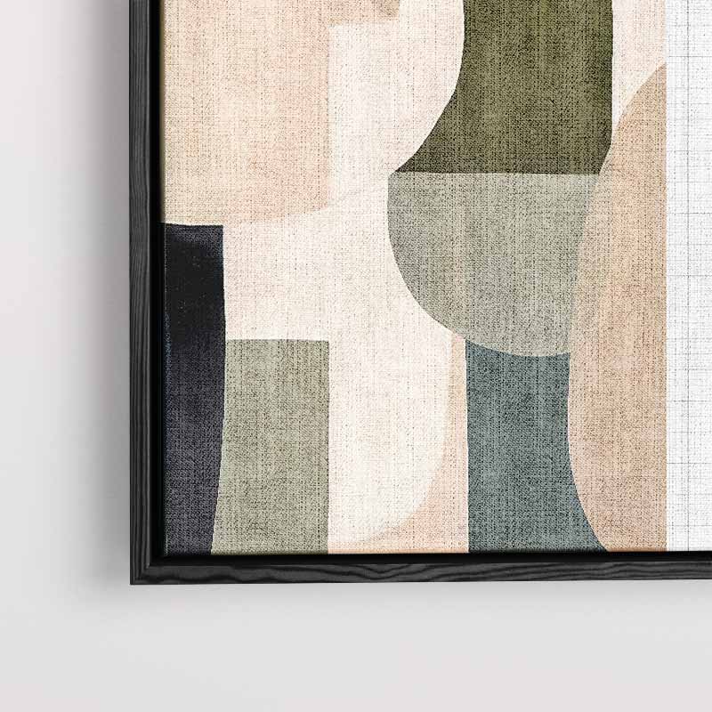 Abstracte Harmonie in Aardetinten – staand kunstwerk voor modern interieur
