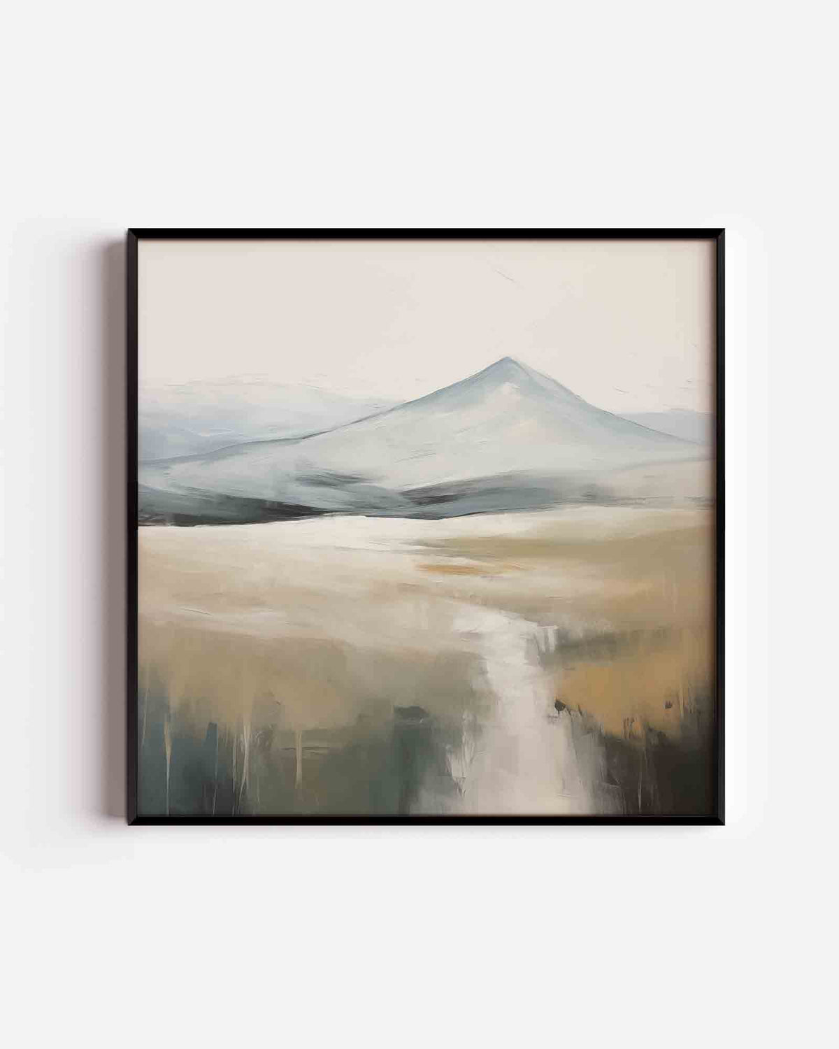 Berglandschap – vierkante poster met kleur en vormen als wanddecoratie