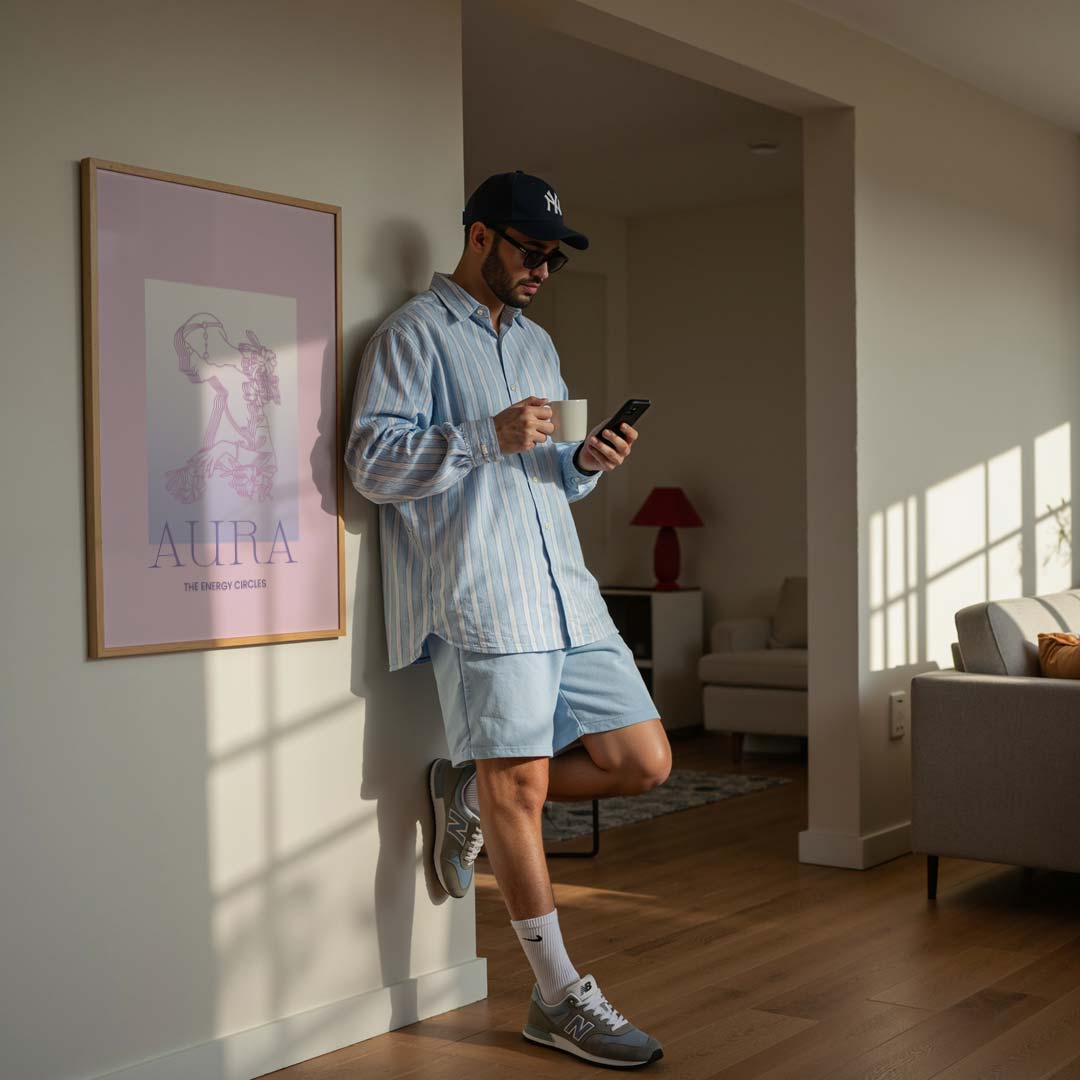Aura Vrouwelijke Energie – mindfulness poster in staand formaat