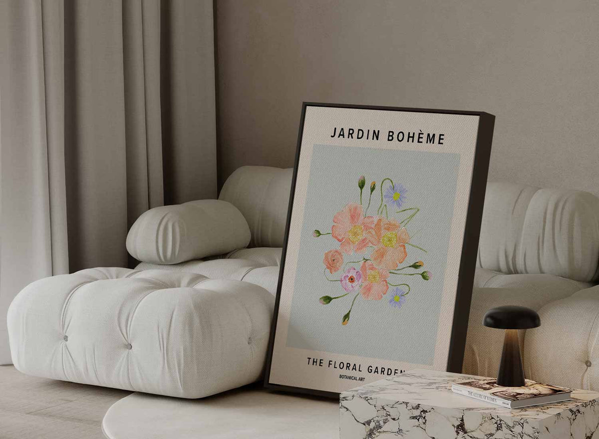 Bloeiende Bohemien Tuin – canvas kunstwerk als wanddecoratie