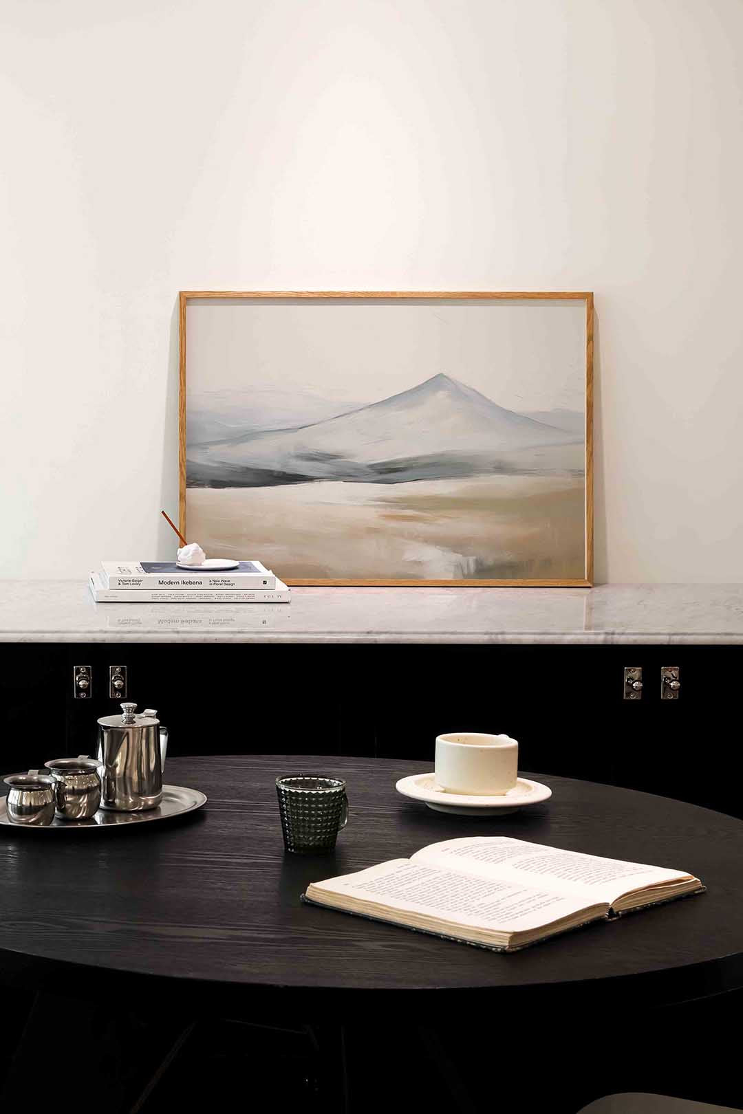 Berglandschap – abstracte poster in liggend formaat