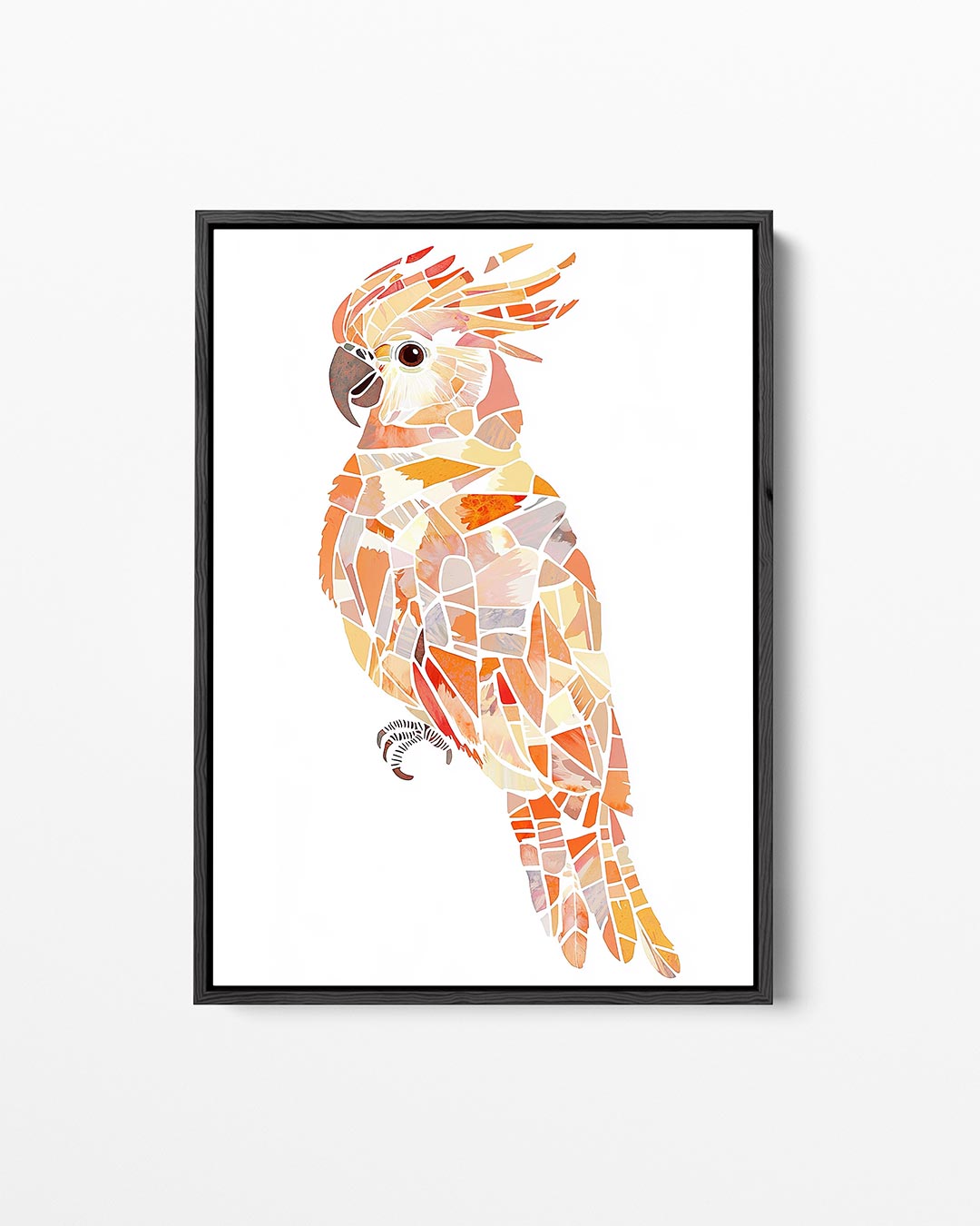 Vrolijke vogel mozaïek – staand wanddecoratie kunstwerk