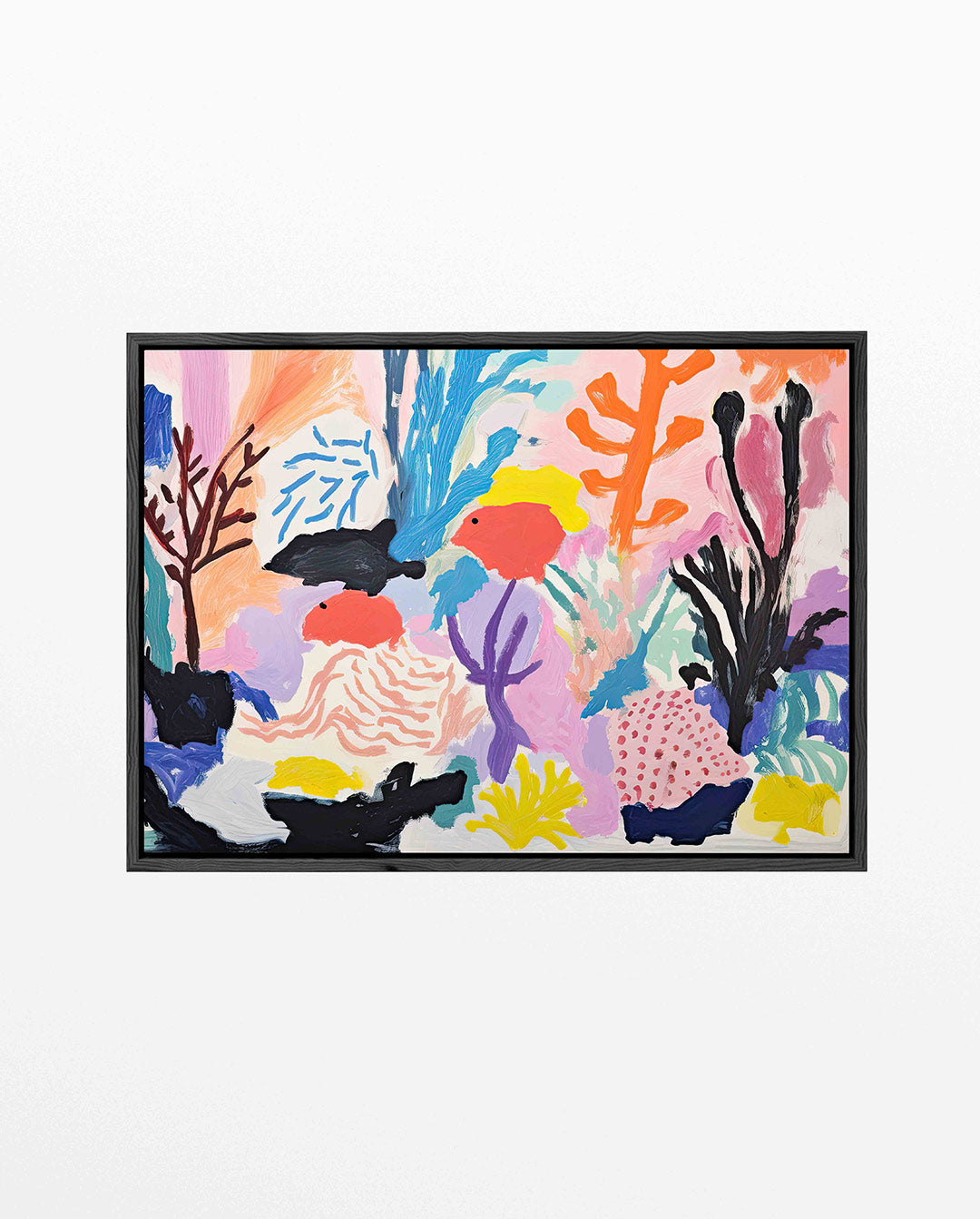 Vrolijke kleurenexplosie – liggend kinder kunstwerk