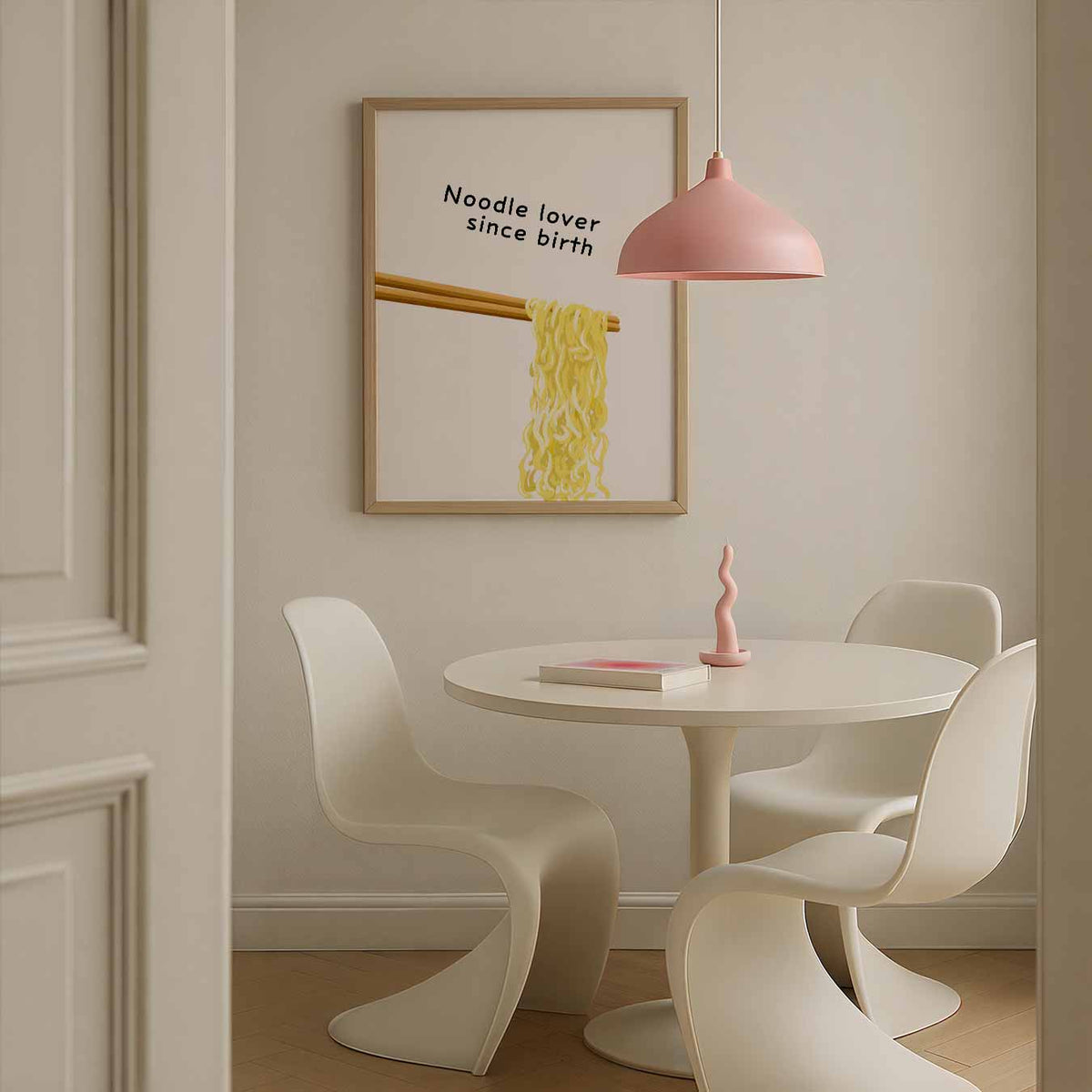 Noodle Lover Since Birth – culinaire wandkunst als portret poster