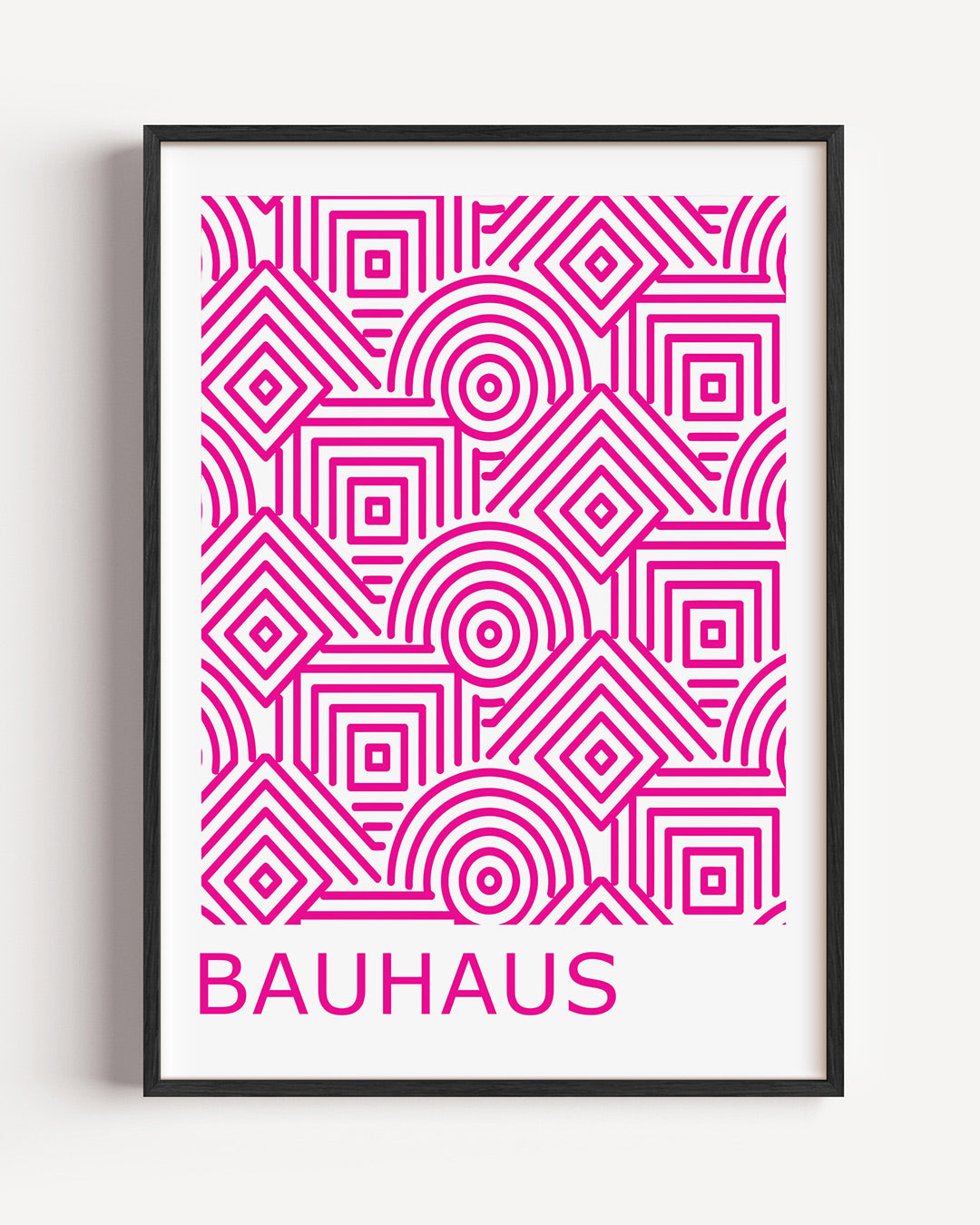 Lijnen en patronen – staande Bauhaus poster als wanddecoratie