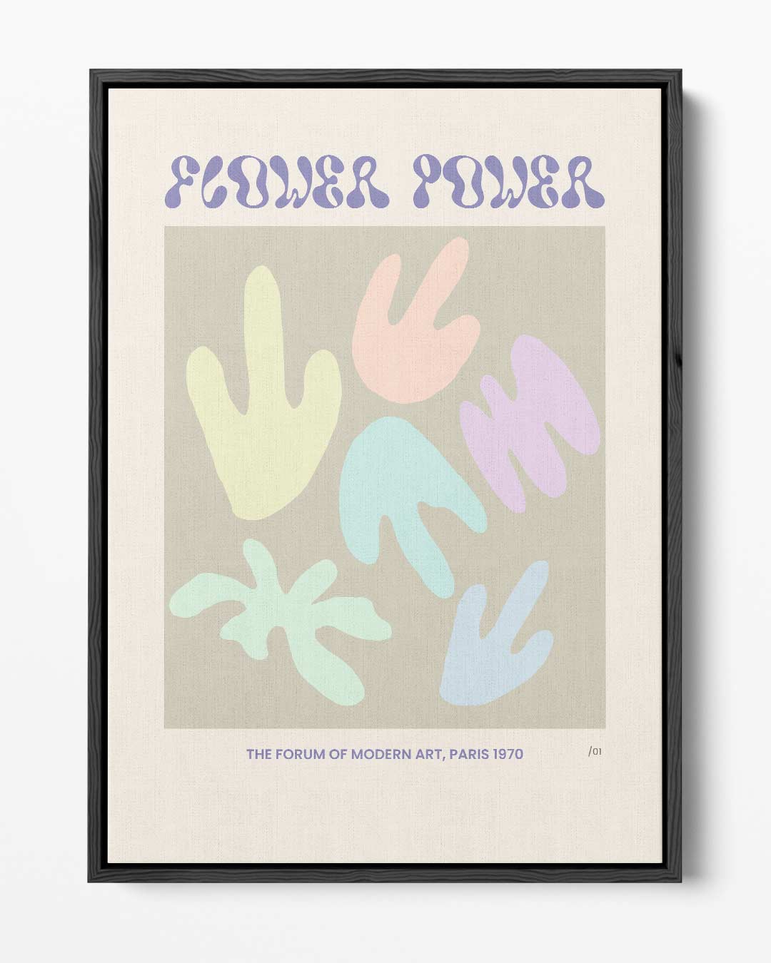 Flower Power Poster – portret kunstwerk als wanddecoratie