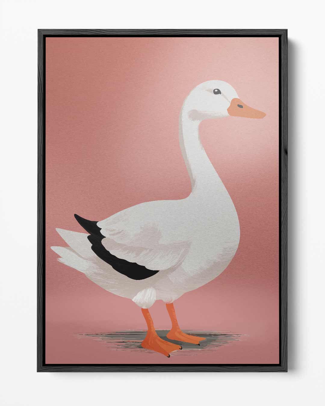 Stijlvolle Witte Gans Illustratie – portret kunstwerk als wanddecoratie