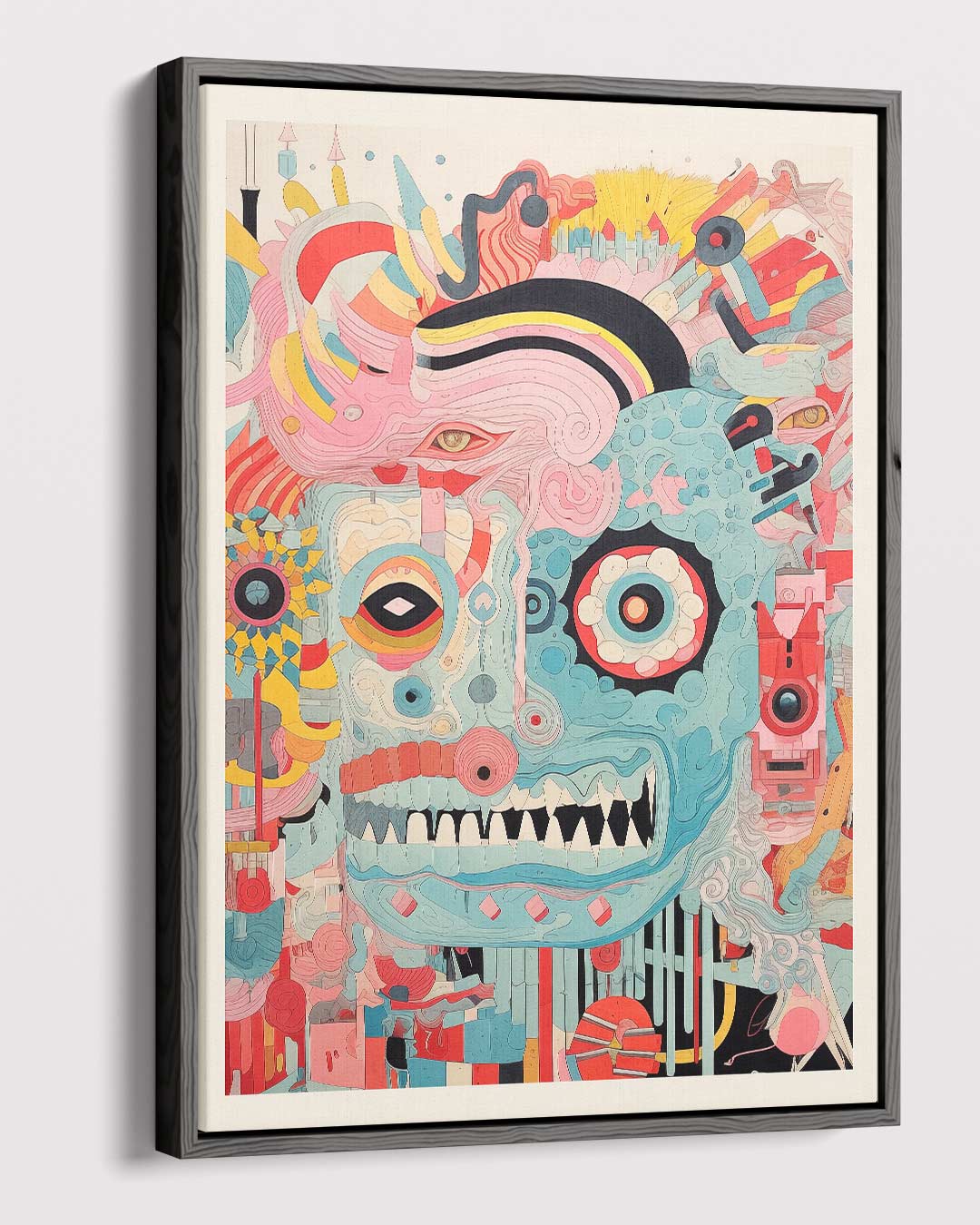 Kleurrijke Chaos – canvas wanddecoratie in portret formaat