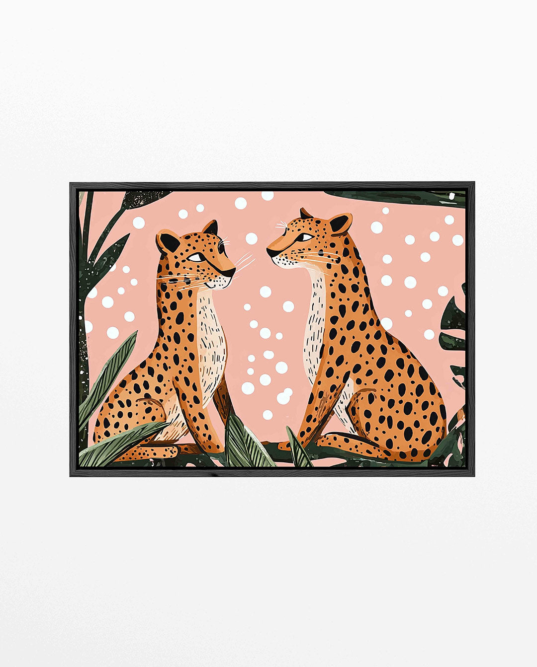 Tropische luipaarden – liggend dieren kunstwerk