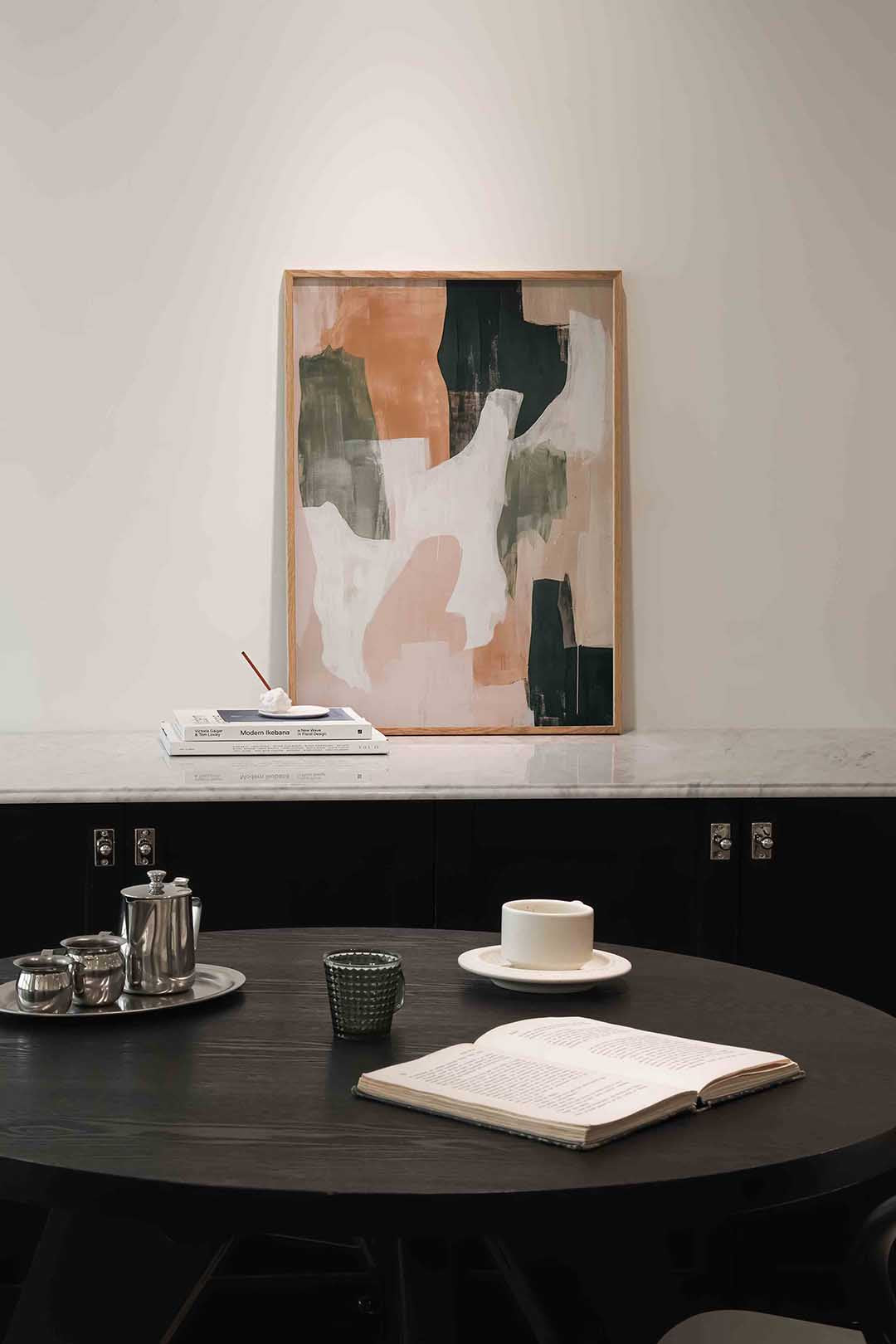 Abstracte vormen – moderne poster in staand formaat