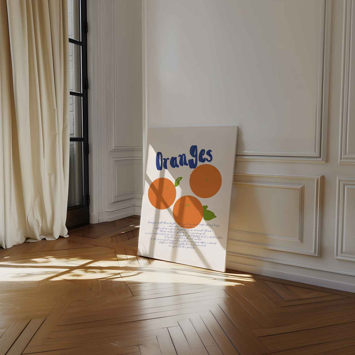 Zomers Sinaasappelgenot – dibond kunstwerk als wanddecoratie