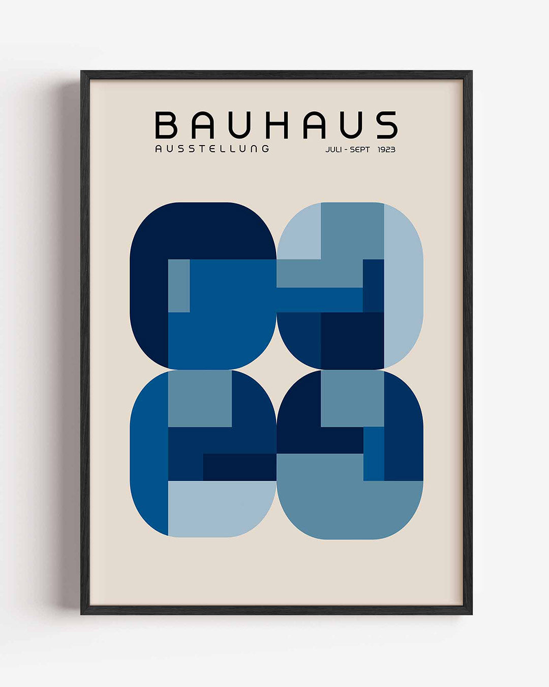 Vorm en balans – staande Bauhaus poster als wanddecoratie