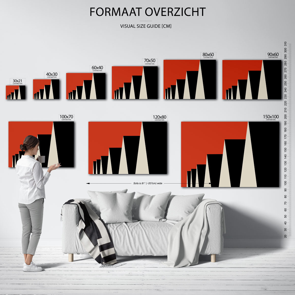Vormritme en kleur – Bauhaus poster als geometrische wanddecoratie