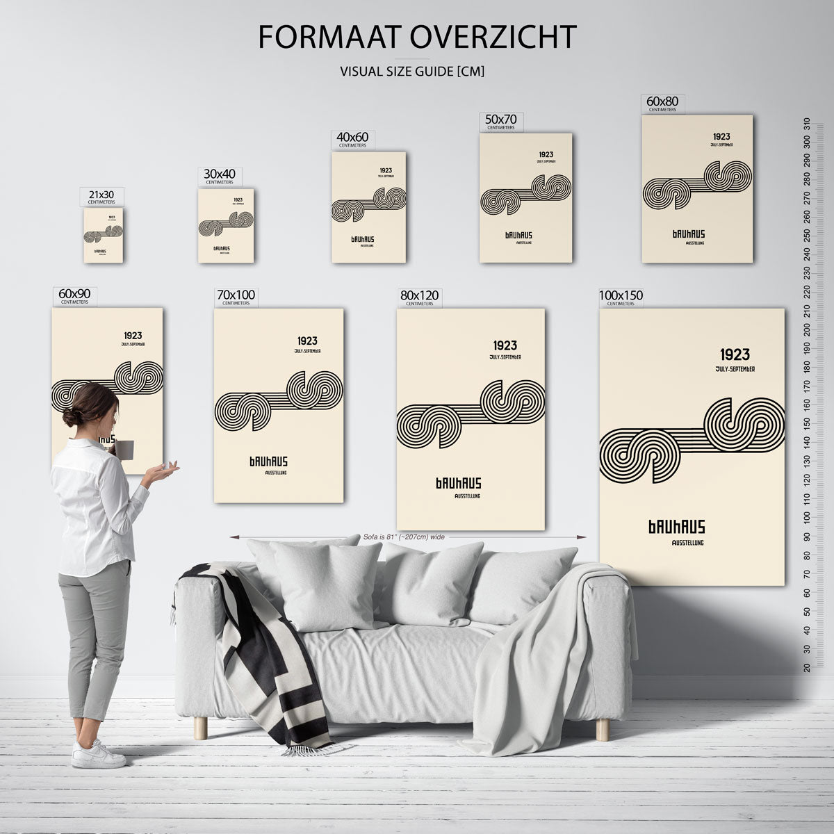 Abstracte – geometrische poster in Bauhaus-stijl van WallArtistic