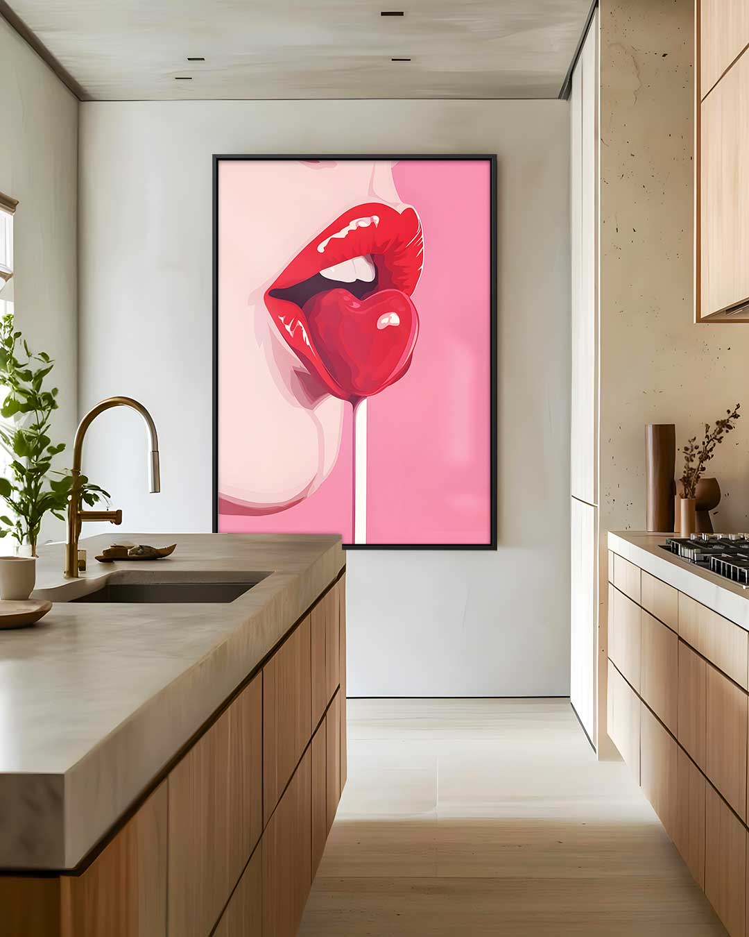 Sweet Temptation Pop Art – modern portret kunstwerk van WallArtistic