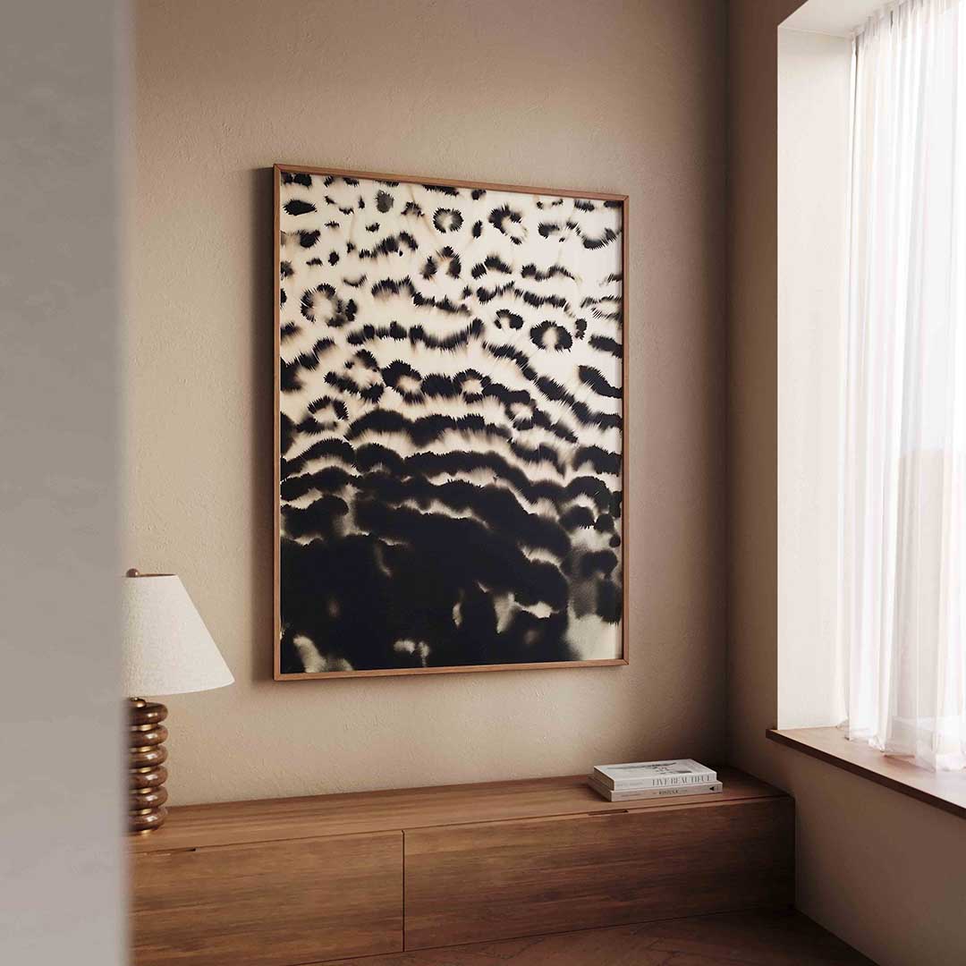 Zwart witte patronen – safari wandkunst als portret poster