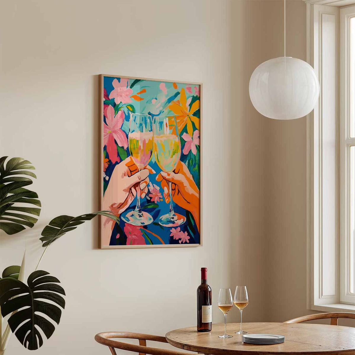 Vrolijke Toast – keukenposter in staand formaat