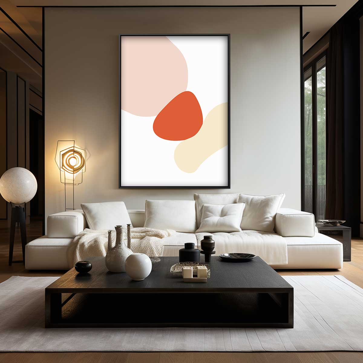 Abstracte Kleurenstudie – staand kunstwerk voor modern interieur