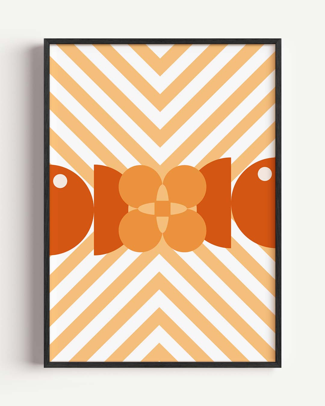 Retro Bloemen Vibes – kleurrijke abstracte portret poster als wanddecoratie