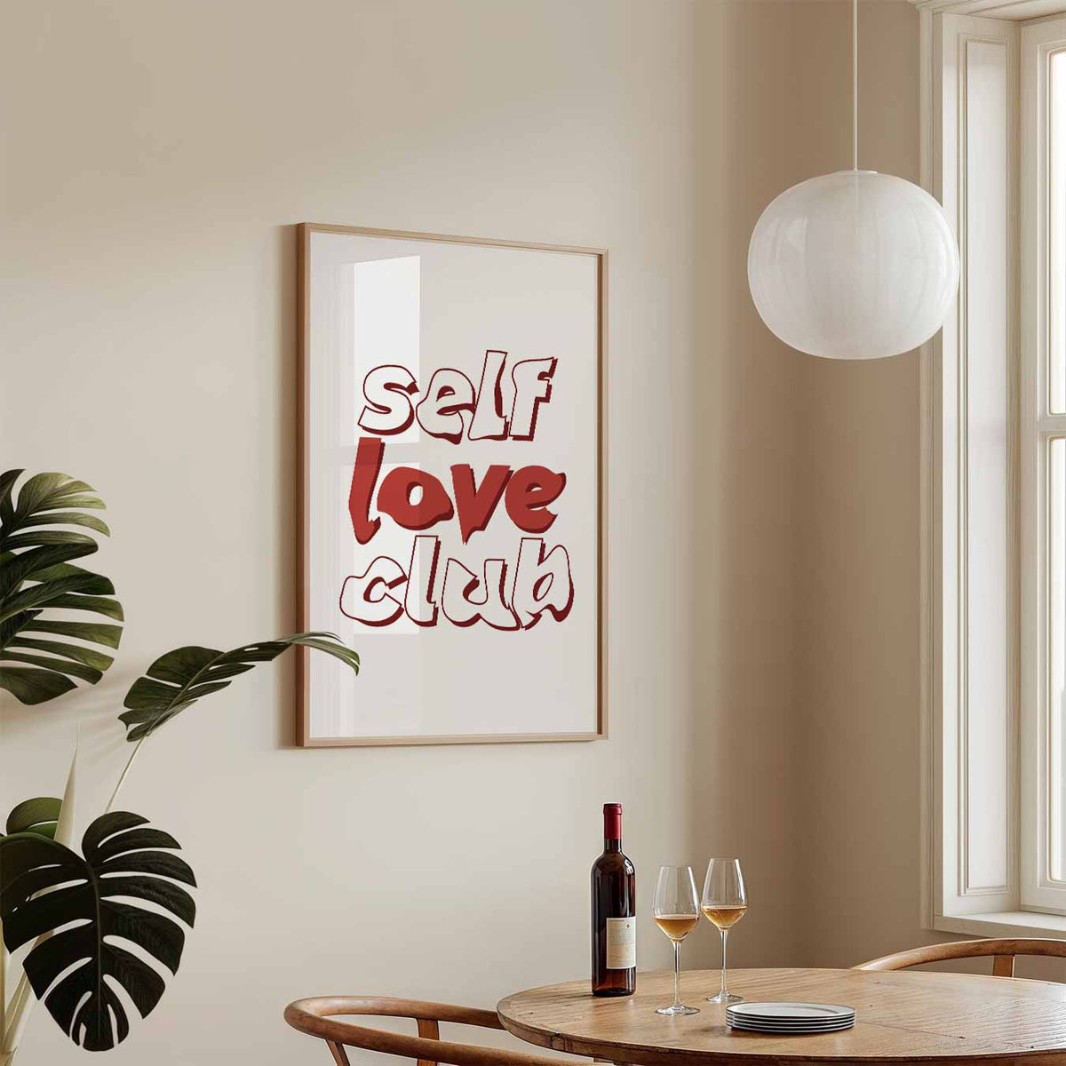 Self Love Club – staande Popart wanddecoratie van WallArtistic