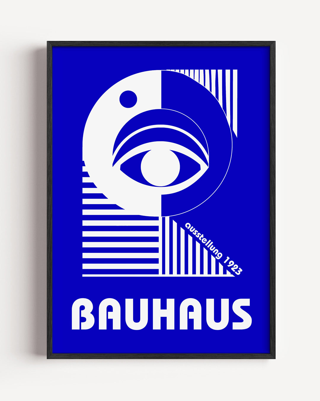 Oog en lijnen – staande Bauhaus poster als wanddecoratie