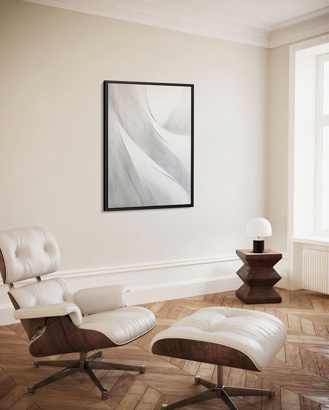 Vloeiende lijnen – staand wanddecoratie kunstwerk