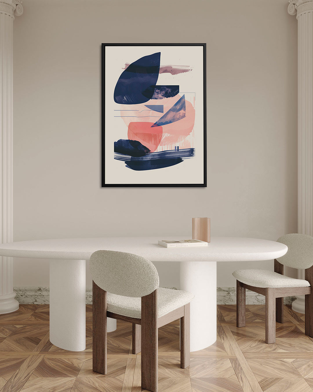 Organische vormen compositie – staand wanddecoratie kunstwerk