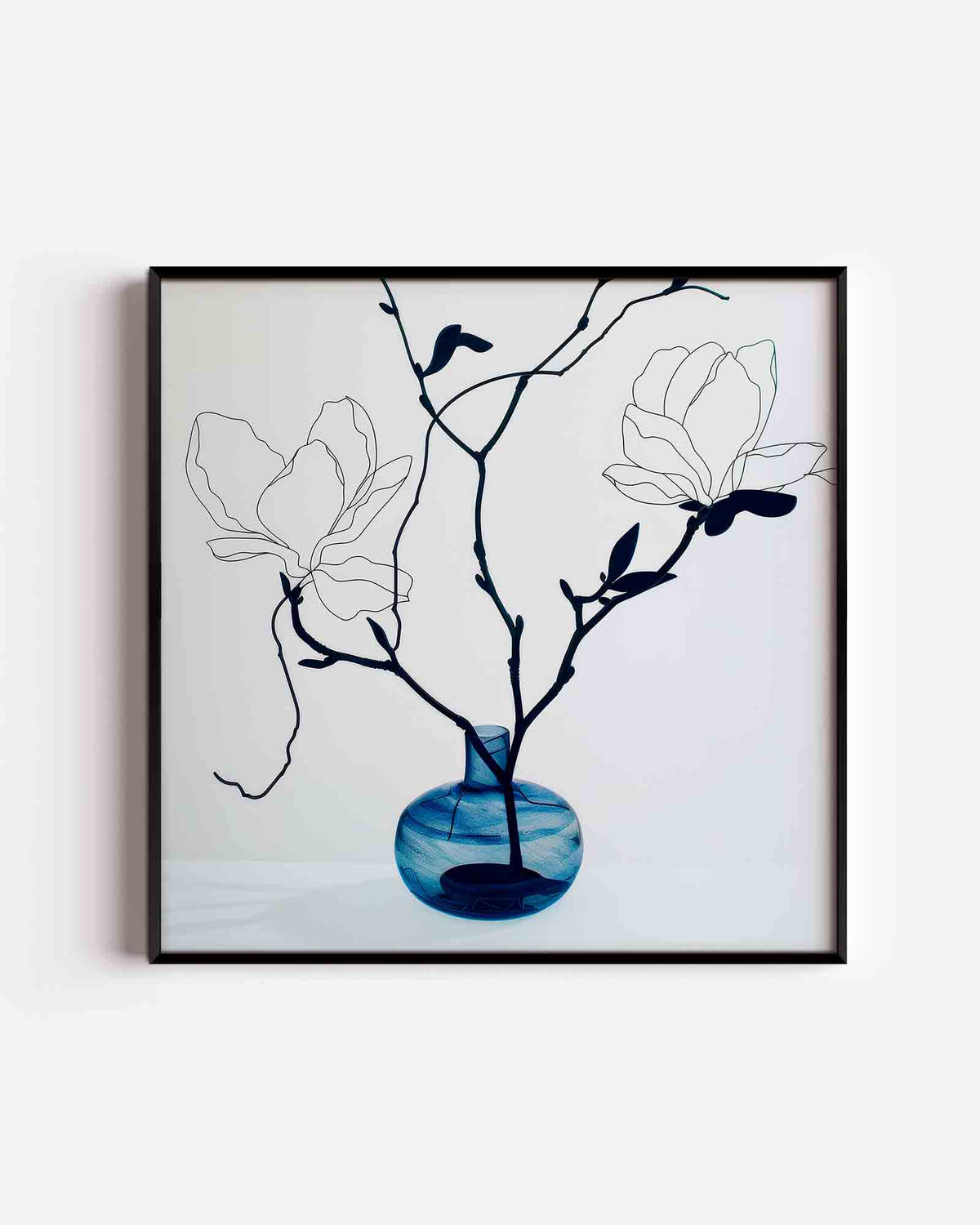 Bloem in vaas – kleurrijke illustratie poster als wanddecoratie