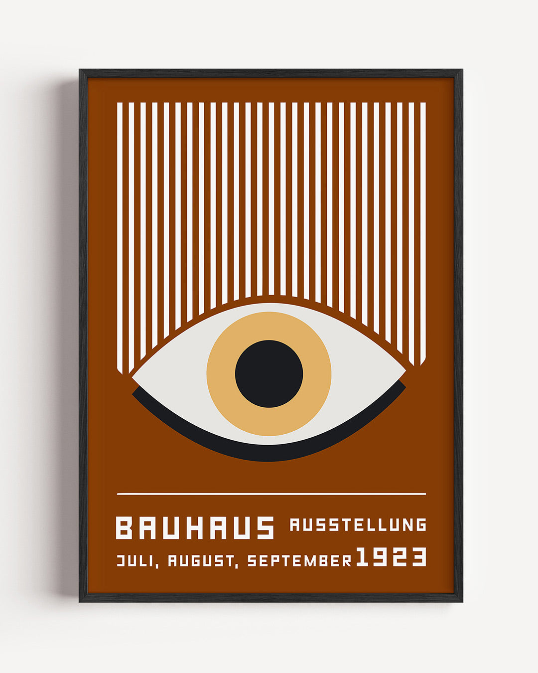 Oog en lijnen – staande Bauhaus poster als wanddecoratie