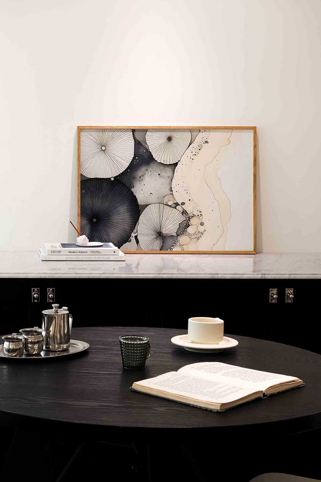 Abstracte vormen – abstracte poster in liggend formaat