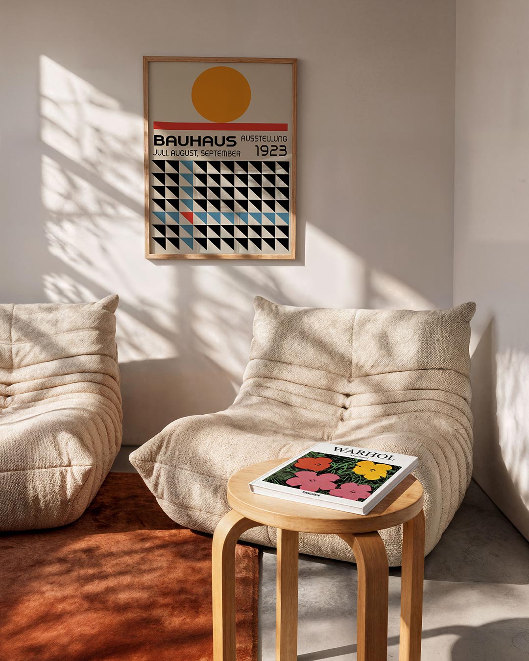 Vorm en kleur – geometrische Bauhaus poster in staand formaat