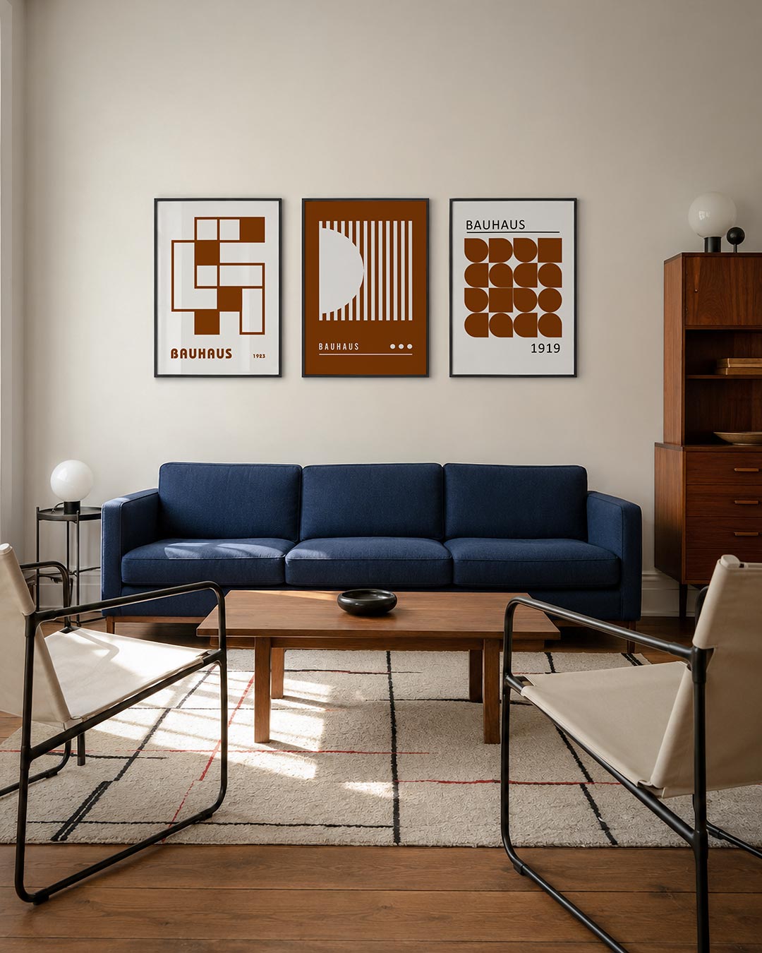 Vormen en vlakken driedelige posterset – deze posterset in drie delen toont een speelse ordening van rechthoeken en