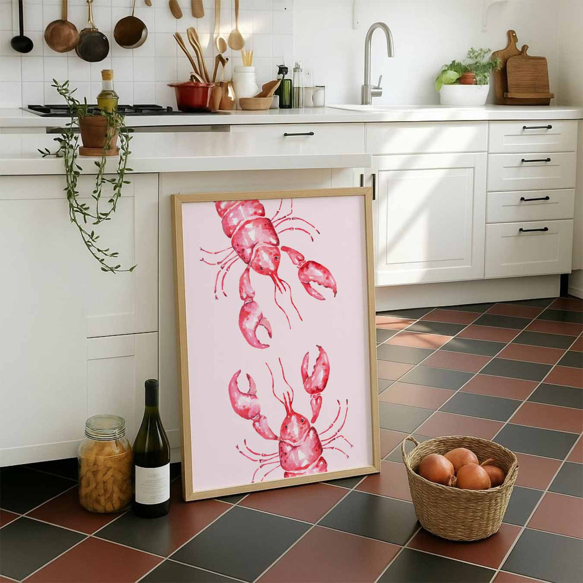 Waterverf Kreeften – dieren portret poster, afbeelding 7