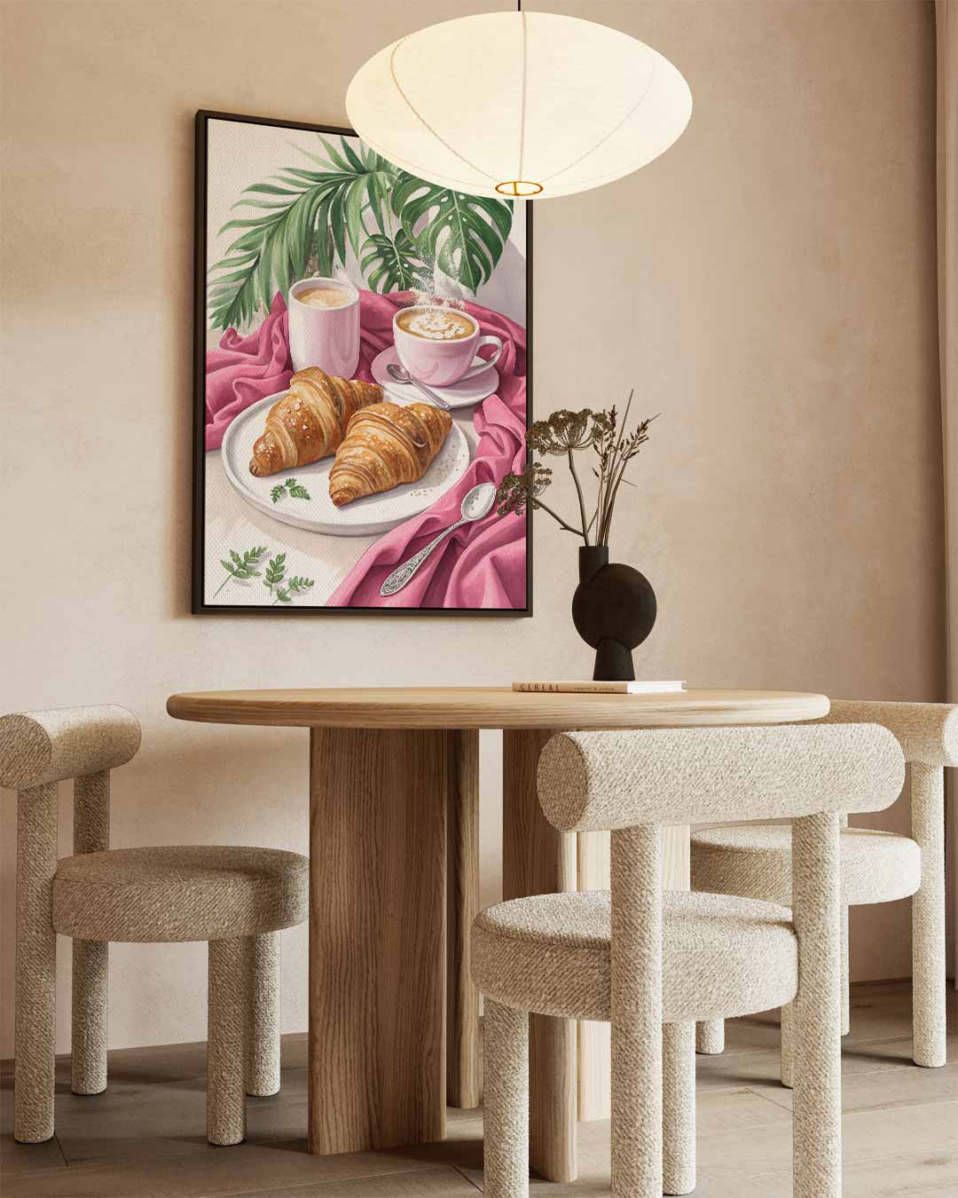 Ontbijtgenot in Stilleven – canvas wanddecoratie in portret formaat
