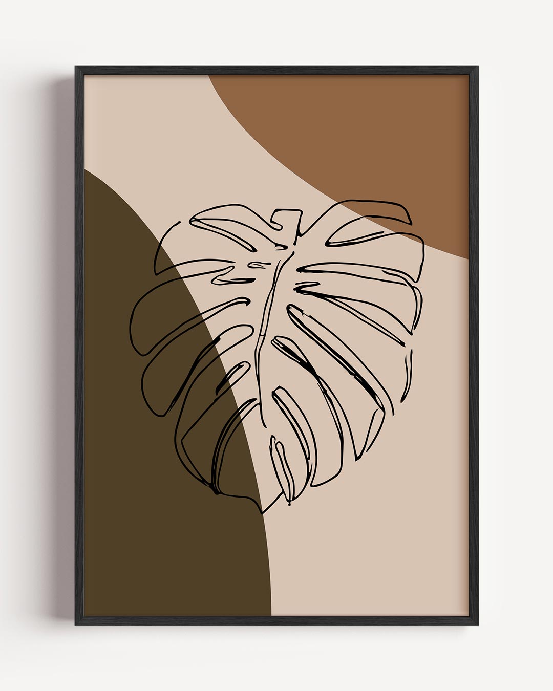Monstera Blad Abstracte – zomer portret poster als wanddecoratie
