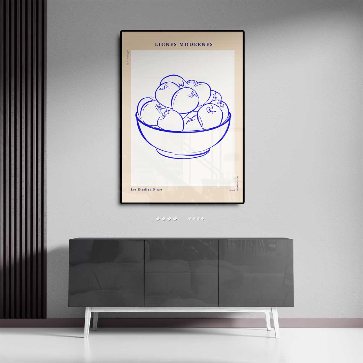Moderne Lijnen: Stilleven met Appels – dibond kunstwerk als wanddecoratie