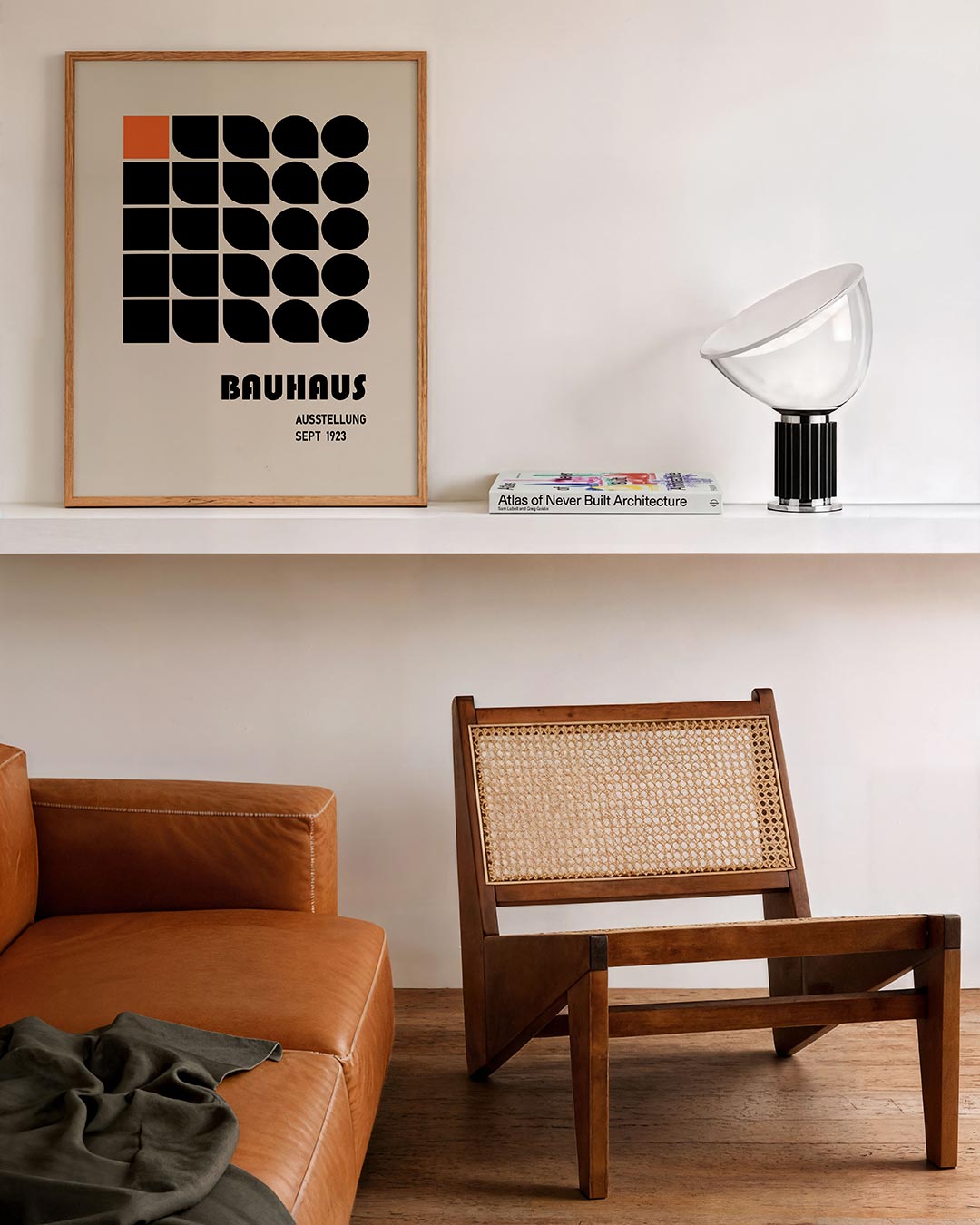 Vormritme en kleur – staande Bauhaus poster voor aan de muur