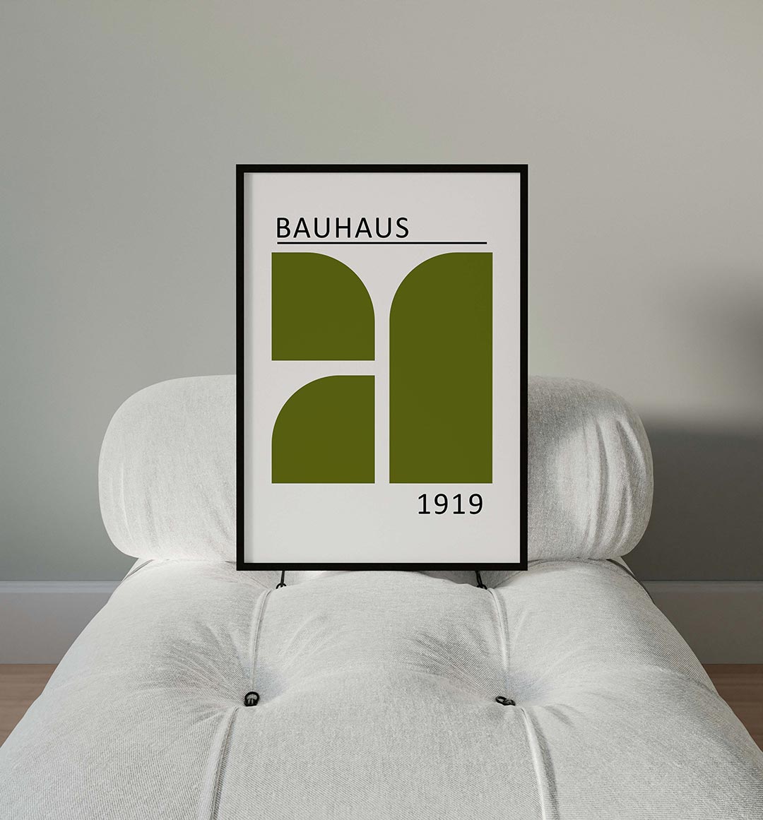 Vorm en balans – moderne Bauhaus wandkunst als poster